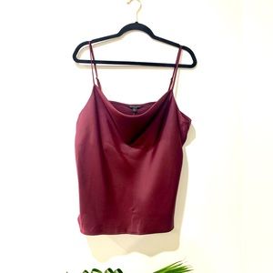 NWT Banana Republic, Silky Cowl Neck Camisole Tank Top - Deep Burgundy